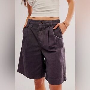 NWT Free People High Street gray trouser shorts